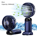 5000Mah Portable Fan Rechargeable 90° Foldable 5 Speed Mini Air Conditioner Small Fan Air Cooler with LED Digital Display - Dazzling Beauty Solution