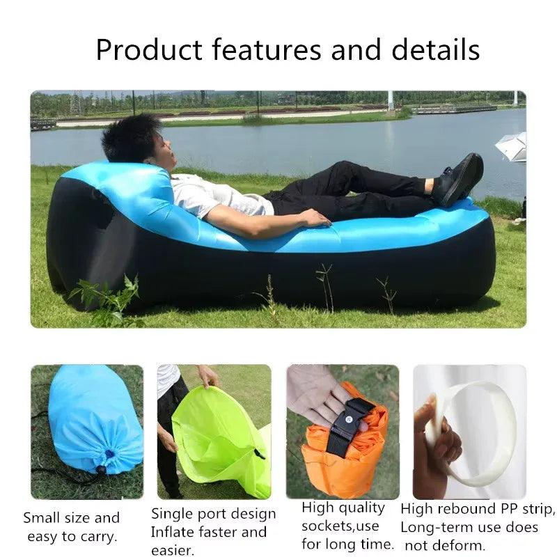Waterproof Inflatable Air Sofa – Portable Outdoor Sleeping Lounger - Dazzling Beauty Solution