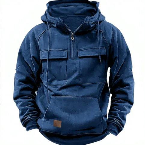 Men's Zip-up Hoodies Sweatshirt With Drawstring And Pocket Design Fashion Casual Sports Sweatshirt - Dazzling Beauty Solution
