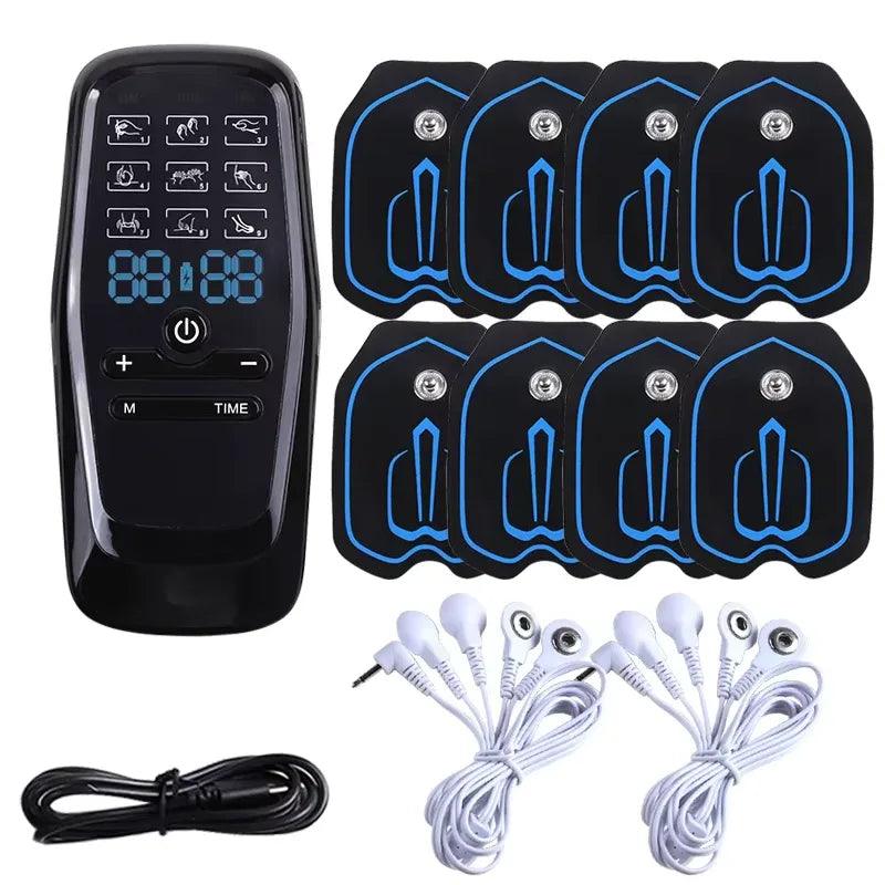 TENS Electric Muscle Stimulator – 6 Modes, 19 Intensity Levels for Pain Relief with Hydrogel Pads & USB Rechargeable - Dazzling Beauty Solution