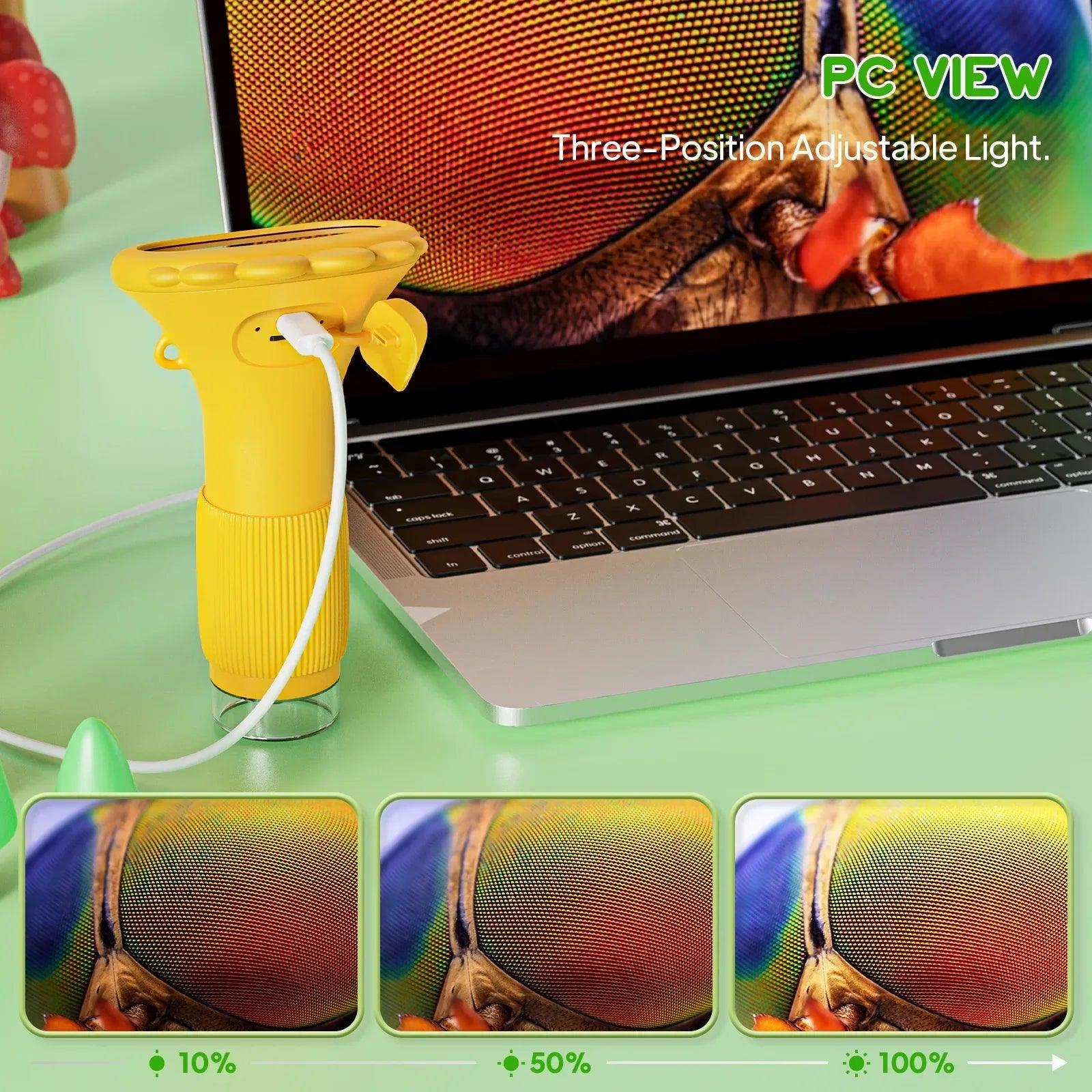 Kids’ Digital Microscope with 2” Screen – 200x Zoom Science Kit for Ages 3–8 - Dazzling Beauty Solution