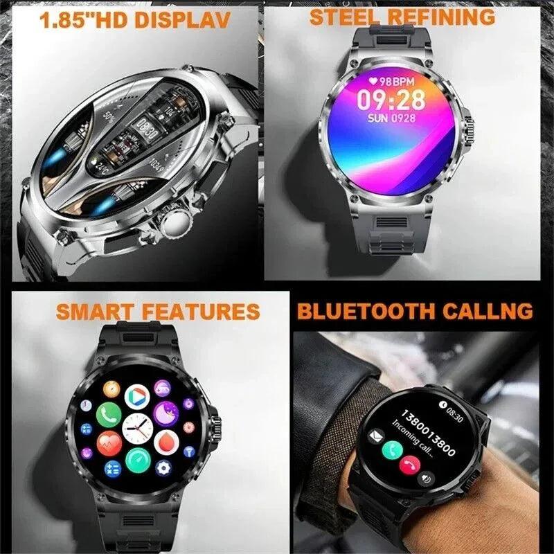 1.85-Inch Ultra HD Smartwatch with GPS, Bluetooth Call & Health Monitoring For Men - Dazzling Beauty Solution