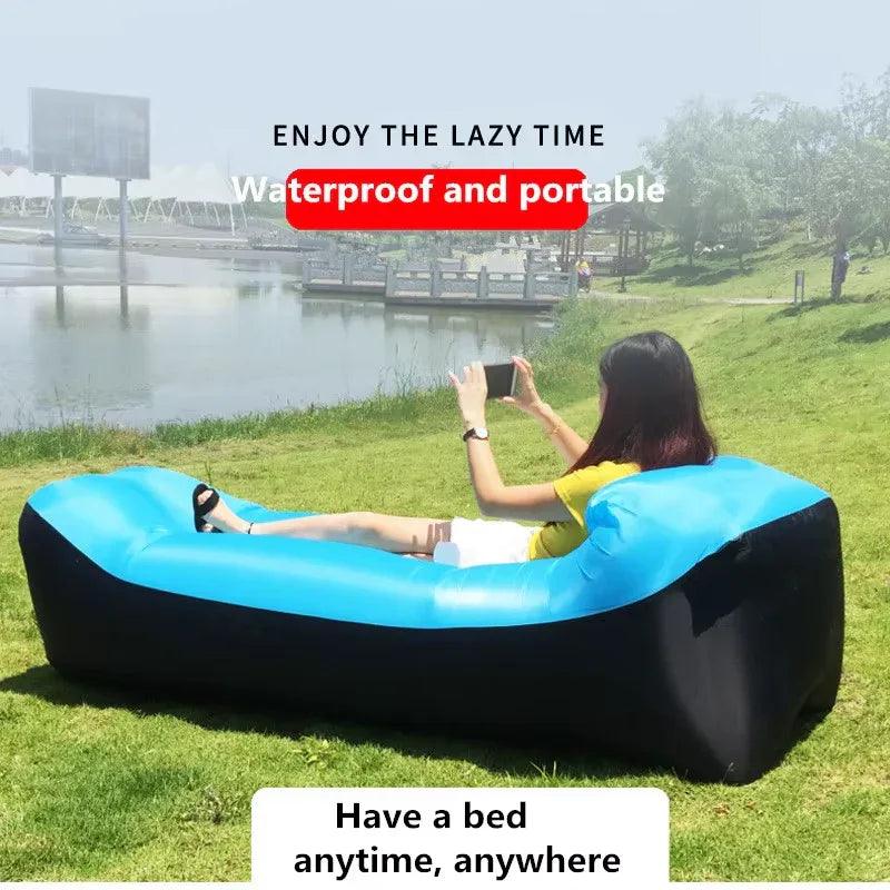 Waterproof Inflatable Air Sofa – Portable Outdoor Sleeping Lounger - Dazzling Beauty Solution