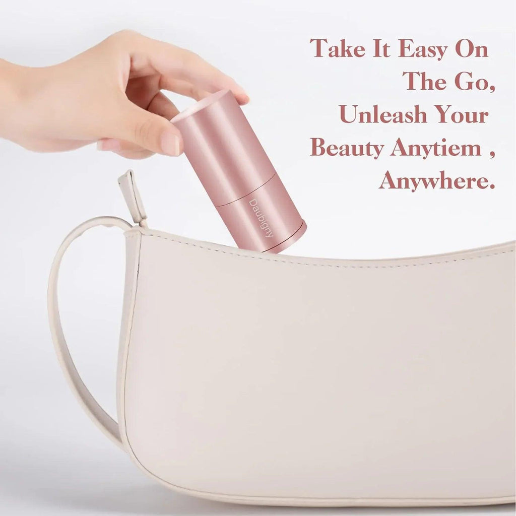 Retractable Kabuki Makeup Brush, Powder Brushes Foundation Travel Foundation Brush for Blush Bronzer & Powder (Pink) - Dazzling Beauty Solution