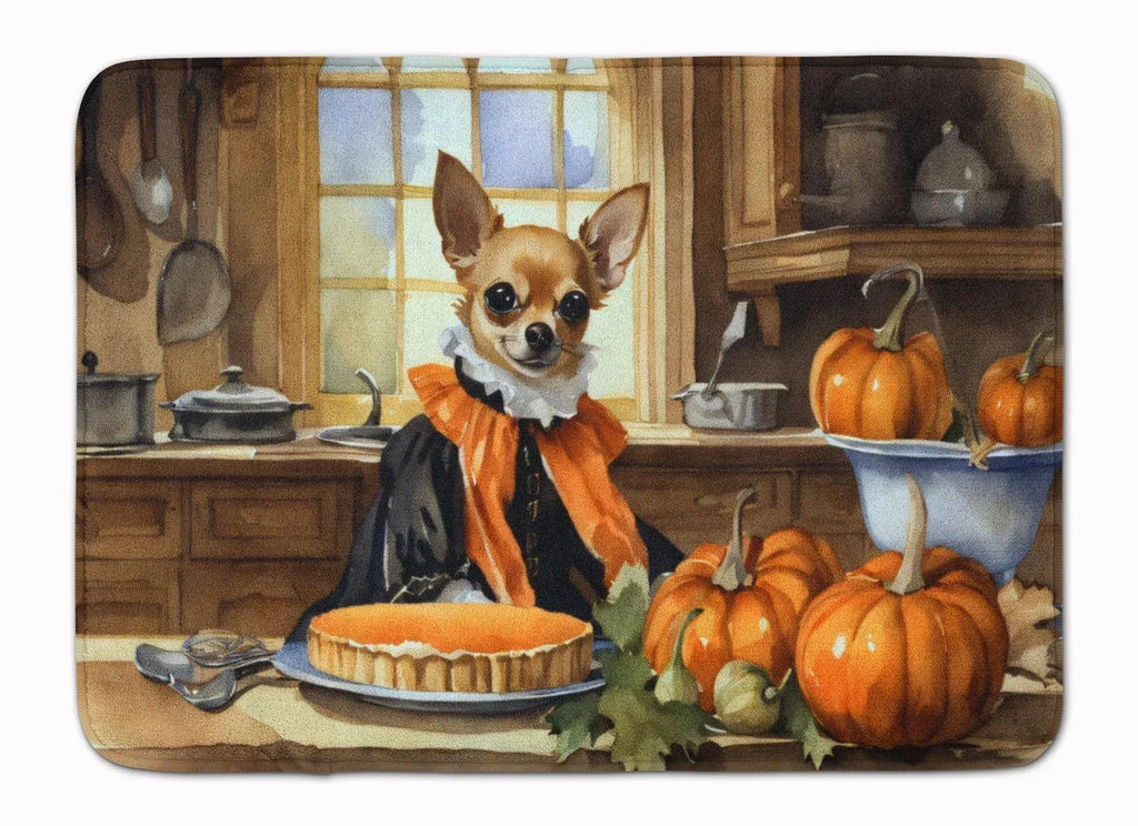 Chihuahua Fall Kitchen Pumpkins Memory Foam Kitchen Mat - Dazzling Beauty Solution