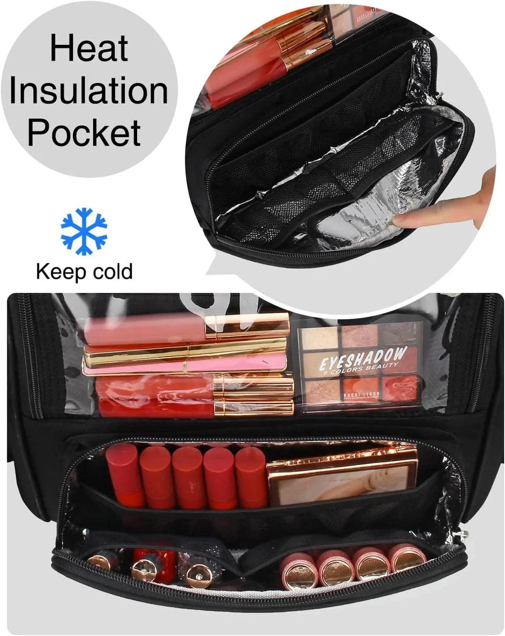 Extra Large Professional Makeup Brush Bag with Adjustable Dividers & Shoulder Strap - Dazzling Beauty Solution