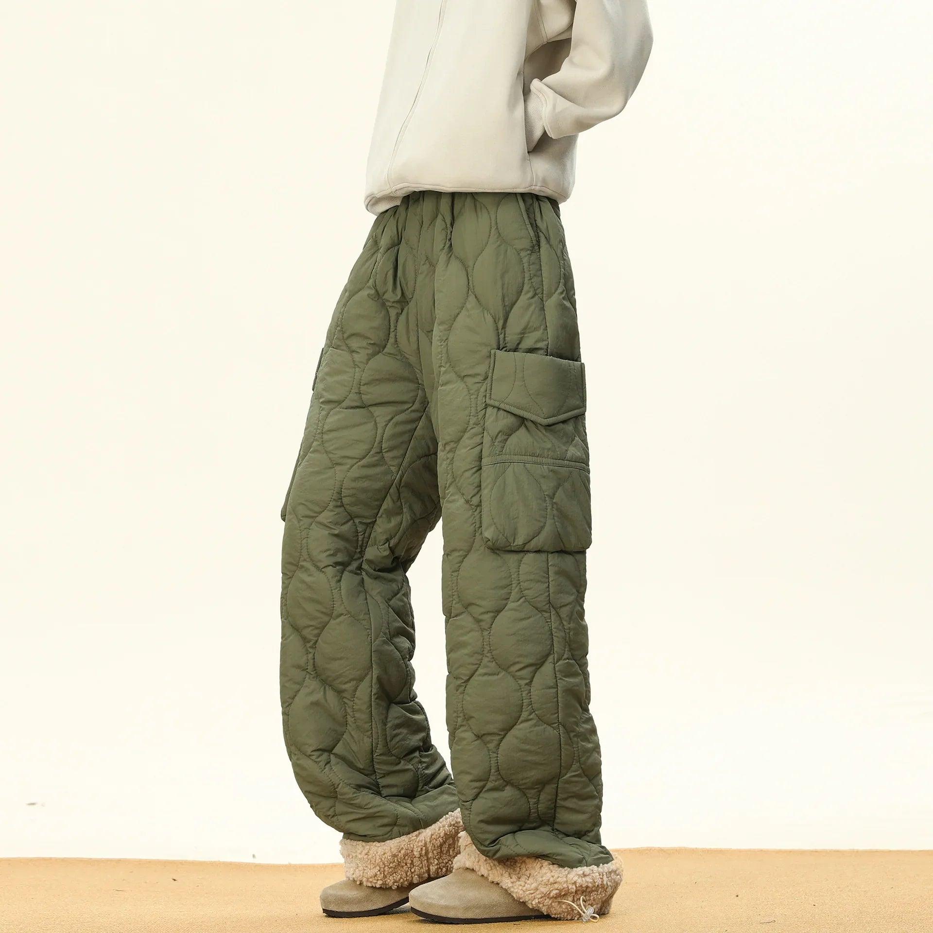 Men’s Winter Cotton Straight Pants - Dazzling Beauty Solution