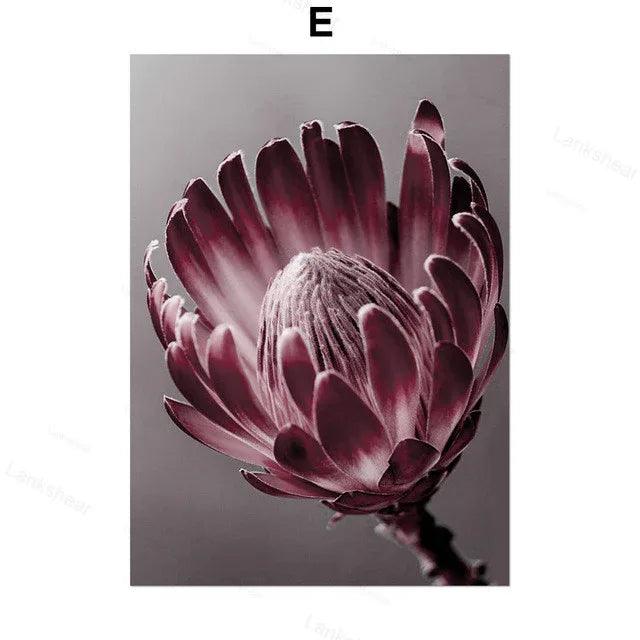 Peony Flower Wall Art – Modern Oil Canvas Painting (No Frame) - Dazzling Beauty Solution