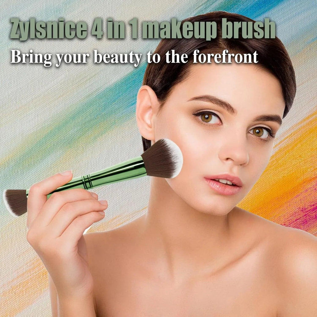 4-in-1 Travel Makeup Brush Set with Case - Dazzling Beauty Solution