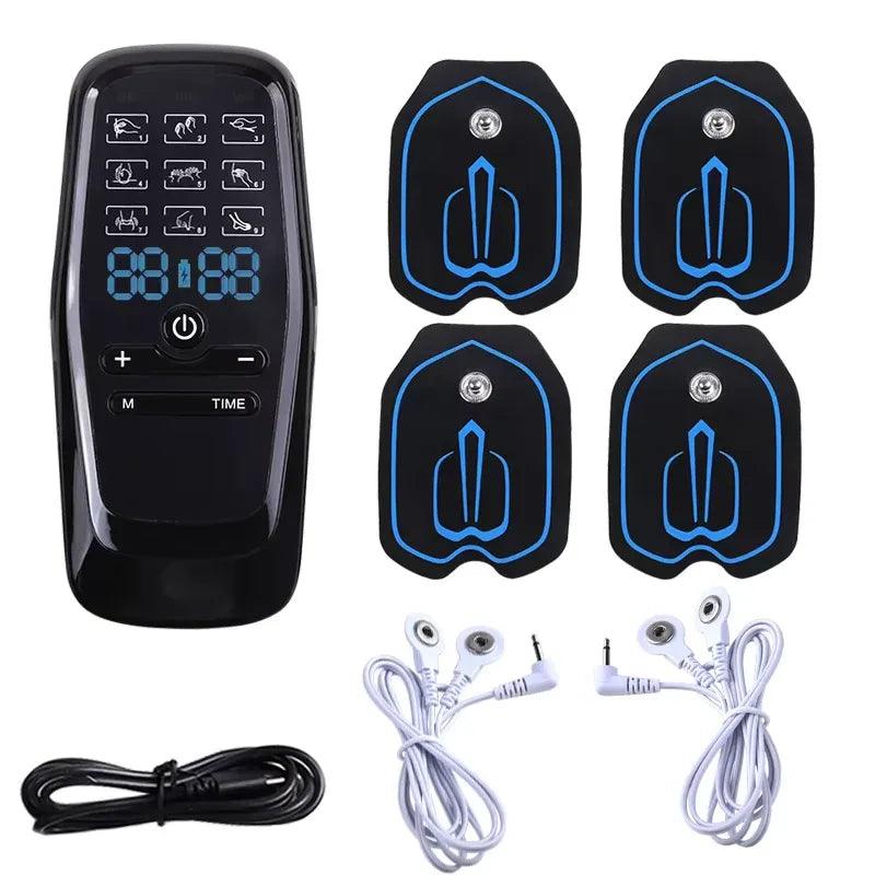 TENS Electric Muscle Stimulator – 6 Modes, 19 Intensity Levels for Pain Relief with Hydrogel Pads & USB Rechargeable - Dazzling Beauty Solution
