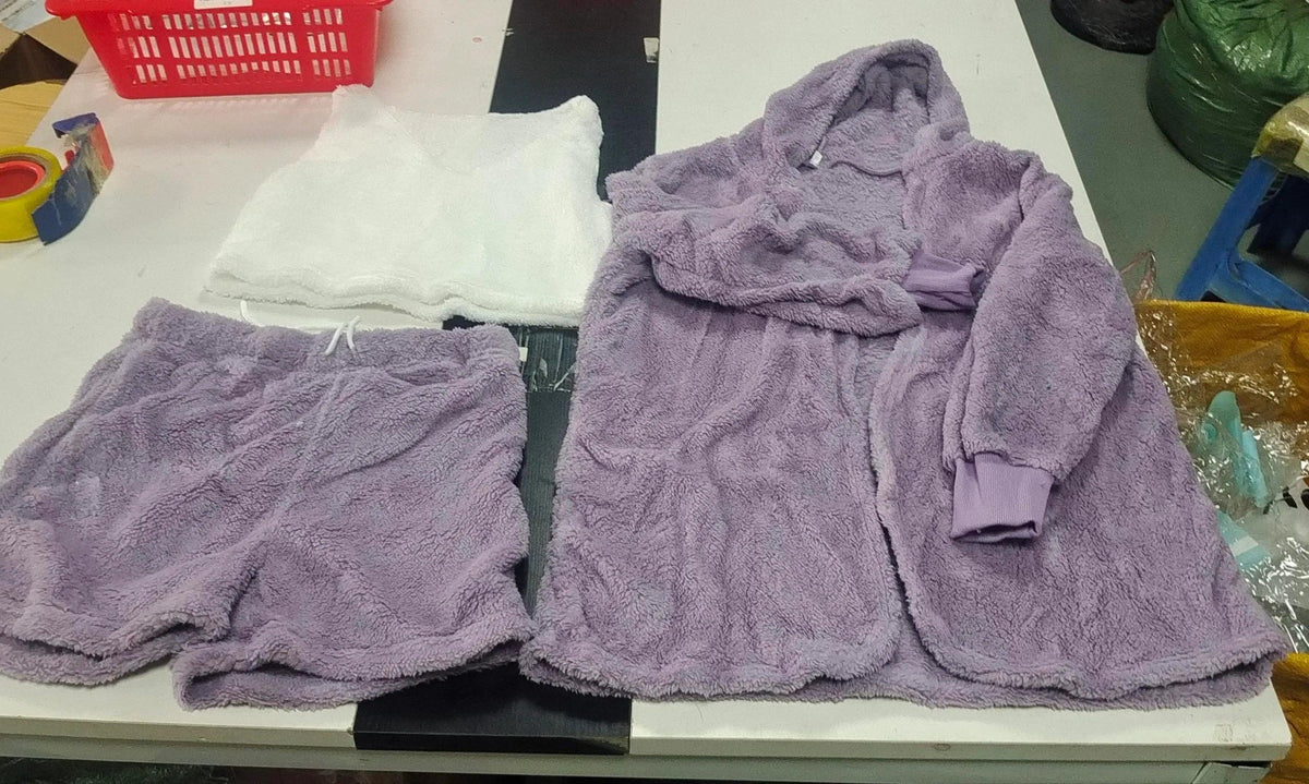 3pcs Women’s Pajama Set – Crop Top & Drawstring Shorts Loungewear - Dazzling Beauty Solution