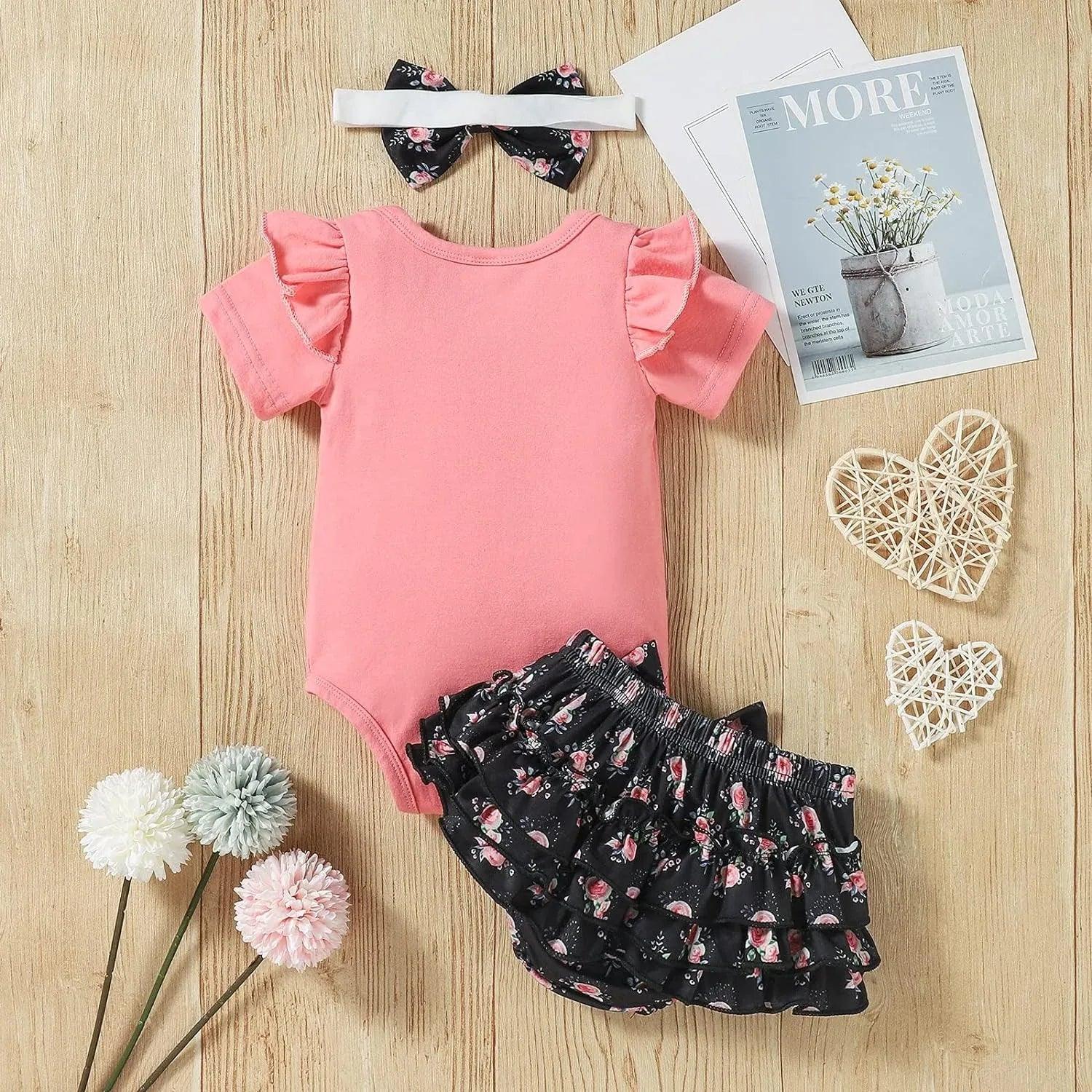 Baby Girl Clothes Stuff Newborn Infant Summer Cute Outfit 0-24 Months - Dazzling Beauty Solution
