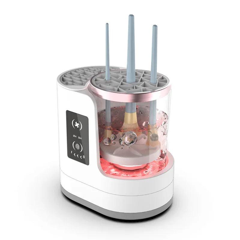 Rechargeable Electric Makeup Brush Cleaner with Drying Stand - Dazzling Beauty Solution