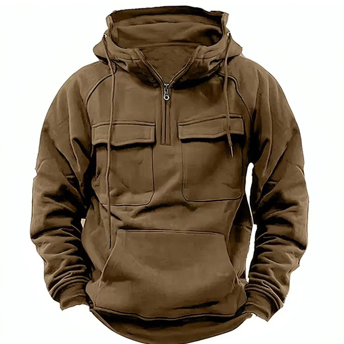 Men's Zip-up Hoodies Sweatshirt With Drawstring And Pocket Design Fashion Casual Sports Sweatshirt - Dazzling Beauty Solution
