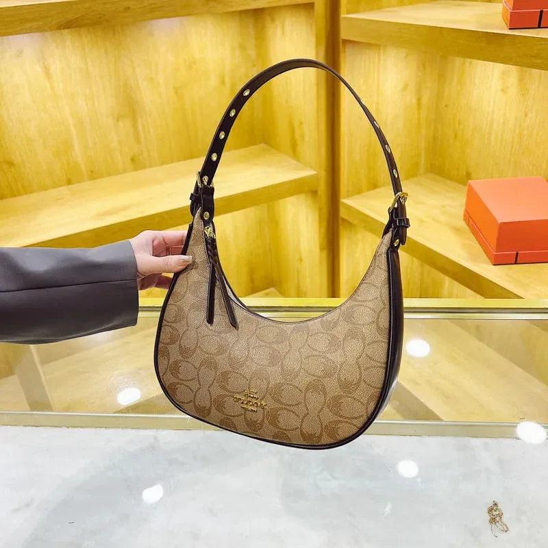 Floral Designer Shoulder Bag – Elegant Leather Handbag with Adjustable Strap & Multiple Compartments - Dazzling Beauty Solution