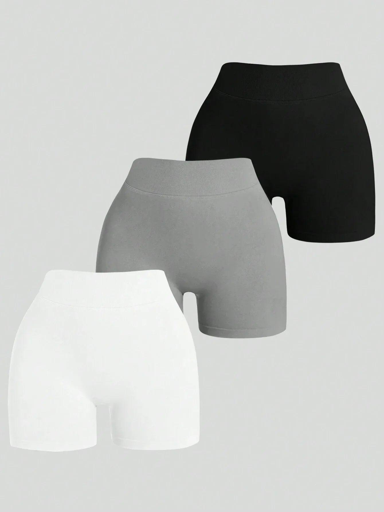 Women'S Plain Seamless V-Waist Daily Fitness Sports Shortswomen Sweat Short, Gym Short, Biker Short - Dazzling Beauty Solution