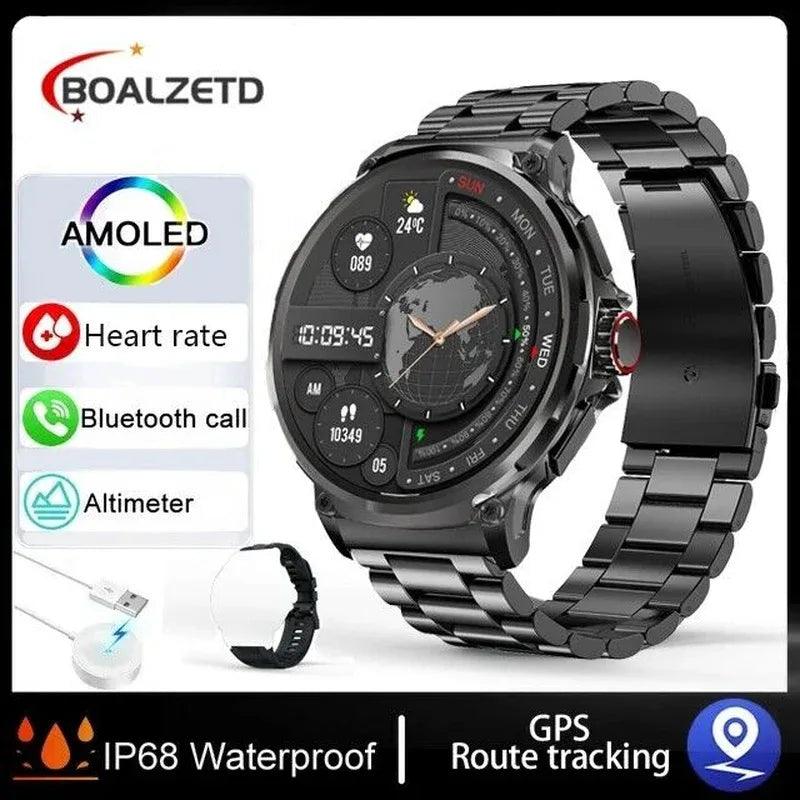 1.85-Inch Ultra HD Smartwatch with GPS, Bluetooth Call & Health Monitoring For Men - Dazzling Beauty Solution