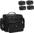 Extra Large Professional Makeup Brush Bag with Adjustable Dividers & Shoulder Strap - Dazzling Beauty Solution