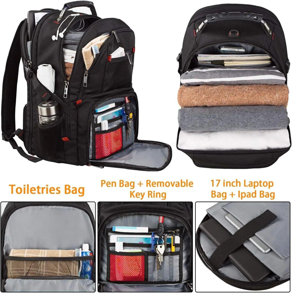 XL Travel Laptop Backpack – USB & RFID Secure - Dazzling Beauty Solution