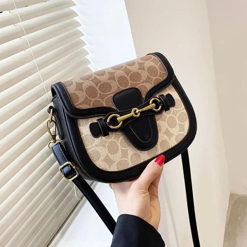 Floral Designer Shoulder Bag – Elegant Leather Handbag with Adjustable Strap & Multiple Compartments - Dazzling Beauty Solution