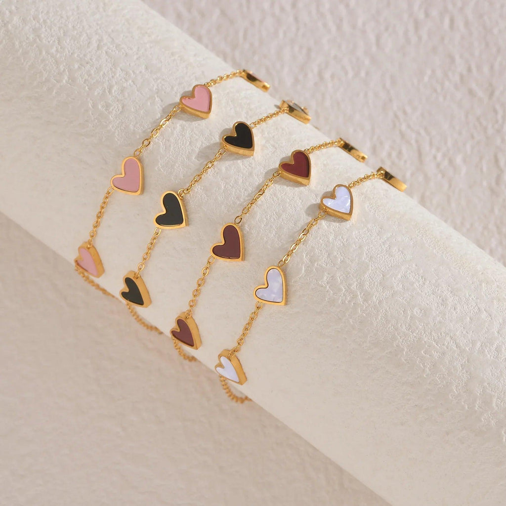 Ins Love Bracelet Stainless Steel Dripping Heart Bracelet Fashion Valentine's Day Jewelry Gift - Dazzling Beauty Solution