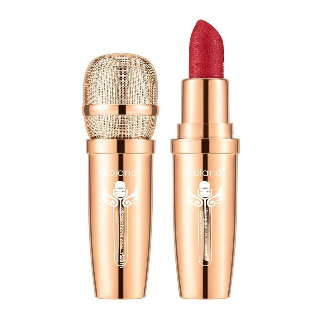Cool Microphone Embossed Lipstick Not Easy To Makeup Long-lasting - Dazzling Beauty Solution