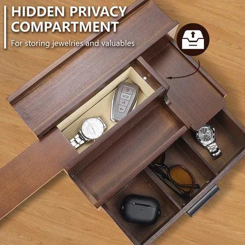 Elegant 3-Tier Cologne Organizer with Hidden Drawer - Dazzling Beauty Solution