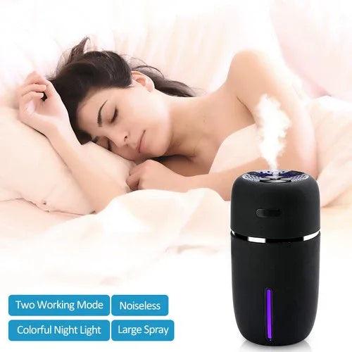 200ml Portable LED Humidifier & Aroma Diffuser – USB Powered with 7-Color Light - Dazzling Beauty Solution