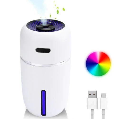 200ml Portable LED Humidifier & Aroma Diffuser – USB Powered with 7-Color Light - Dazzling Beauty Solution