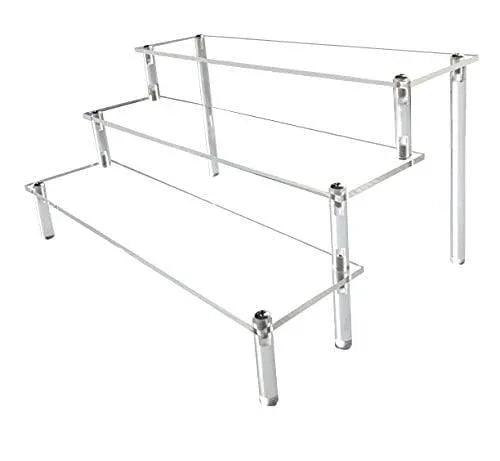 3 Tier Clear Acrylic Display Riser Organizer - Dazzling Beauty Solution