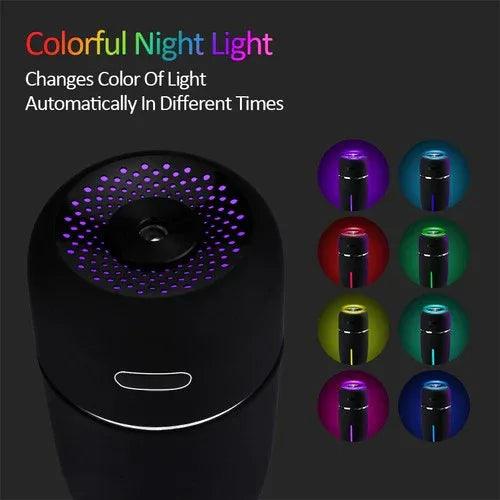 200ml Portable LED Humidifier & Aroma Diffuser – USB Powered with 7-Color Light - Dazzling Beauty Solution