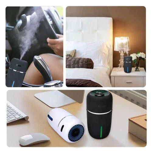 200ml Portable LED Humidifier & Aroma Diffuser – USB Powered with 7-Color Light - Dazzling Beauty Solution