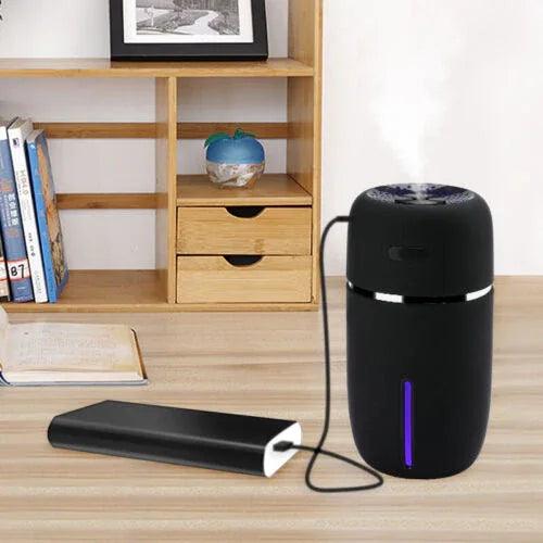 200ml Portable LED Humidifier & Aroma Diffuser – USB Powered with 7-Color Light - Dazzling Beauty Solution