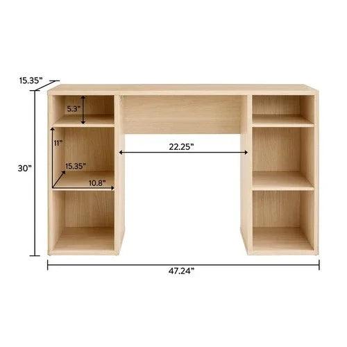 4-Cube Storage Desk – 47” Workstation with Shelves for Home Office or Study - Dazzling Beauty Solution